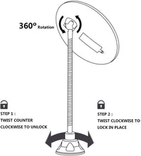Charger l'image dans la galerie, Flexible Gooseneck 10" 10 X Magnifying LED Lighted makeup mirror,Bathroom Vanity Mirror with Strong Suction Cup, 360 Degree Swivel,Daylight,Cordless/Compact Travel Mirror
