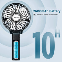Charger l'image dans la galerie, Hand Held Fan,Portable Handheld USB Rechargeable Fans with 3 Speeds,Battery
